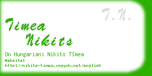 timea nikits business card